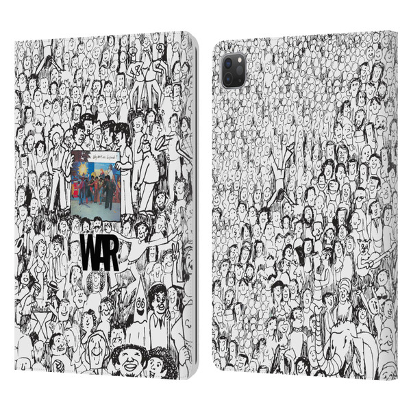 War Graphics Friends Doodle Art Leather Book Wallet Case Cover For Apple iPad Pro 11 2020 / 2021 / 2022
