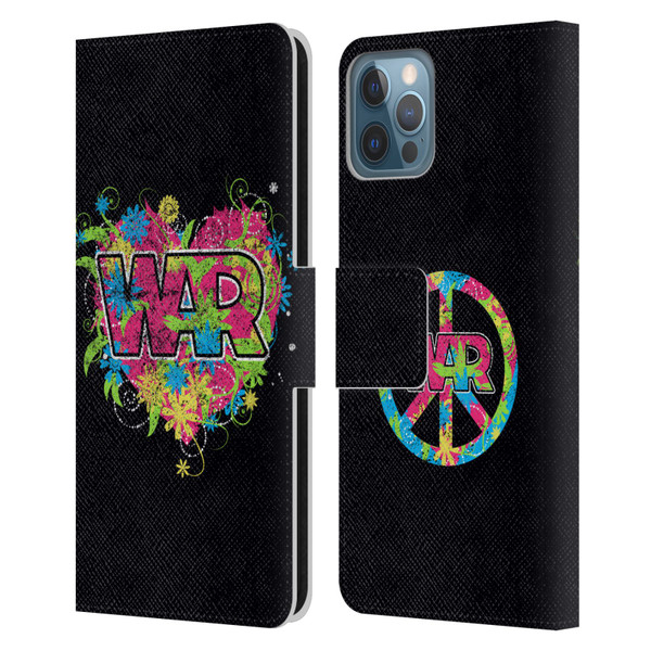 War Graphics Heart Logo Leather Book Wallet Case Cover For Apple iPhone 12 / iPhone 12 Pro