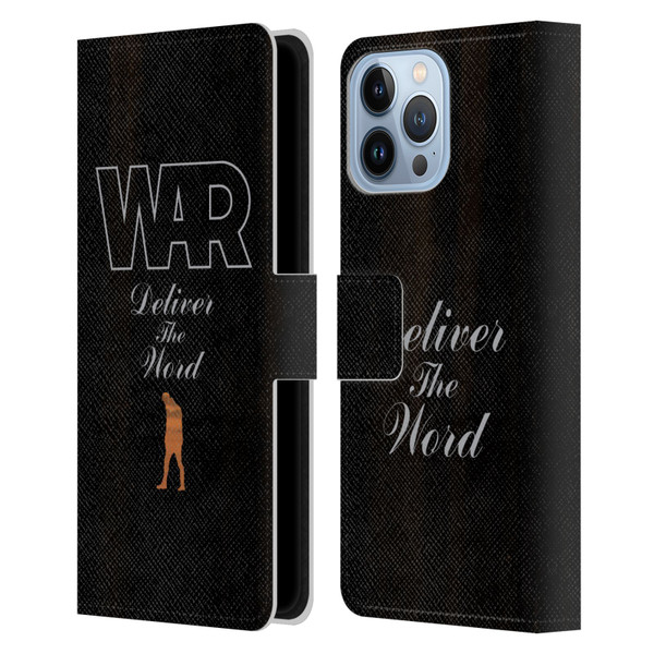 War Graphics Deliver The World Leather Book Wallet Case Cover For Apple iPhone 13 Pro Max
