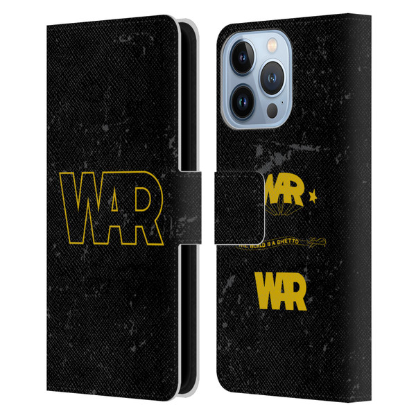 War Graphics Logo Leather Book Wallet Case Cover For Apple iPhone 13 Pro
