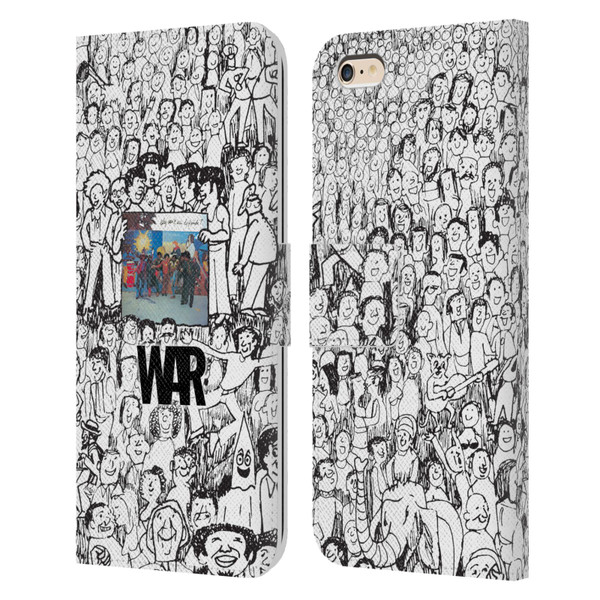 War Graphics Friends Doodle Art Leather Book Wallet Case Cover For Apple iPhone 6 Plus / iPhone 6s Plus