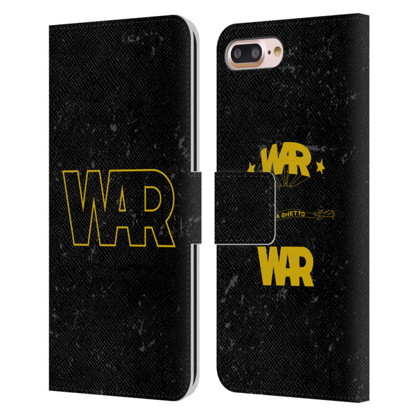 War Graphics Logo Leather Book Wallet Case Cover For Apple iPhone 7 Plus / iPhone 8 Plus