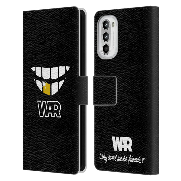 War Graphics Why Can't We Be Friends? Leather Book Wallet Case Cover For Motorola Moto G52