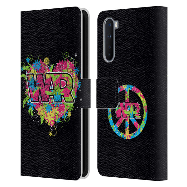 War Graphics Heart Logo Leather Book Wallet Case Cover For OnePlus Nord 5G