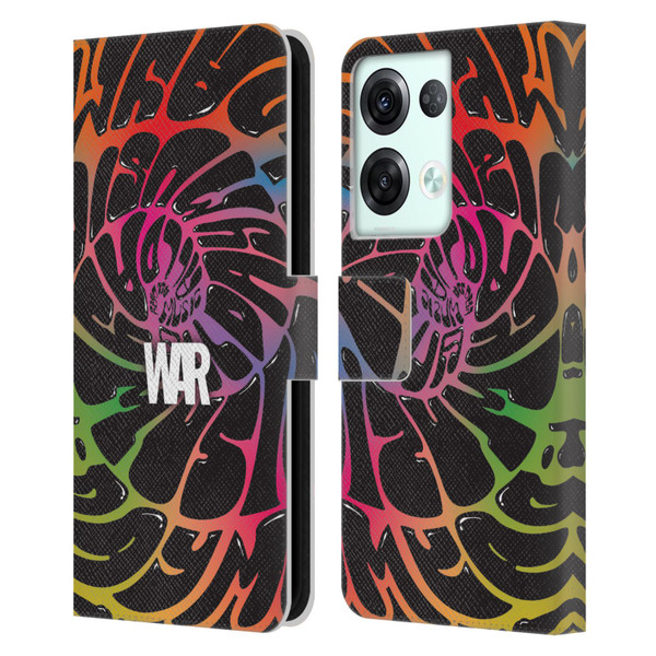 War Graphics All Day Colorful Leather Book Wallet Case Cover For OPPO Reno8 Pro