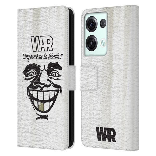 War Graphics Friends Art Leather Book Wallet Case Cover For OPPO Reno8 Pro