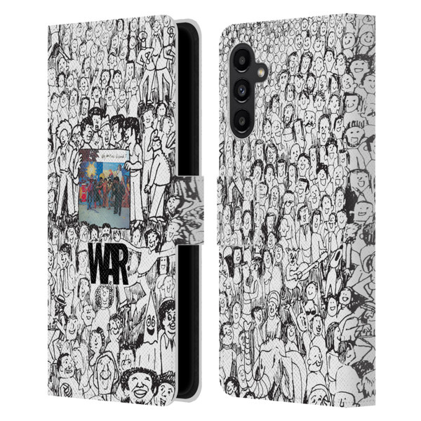 War Graphics Friends Doodle Art Leather Book Wallet Case Cover For Samsung Galaxy A13 5G (2021)
