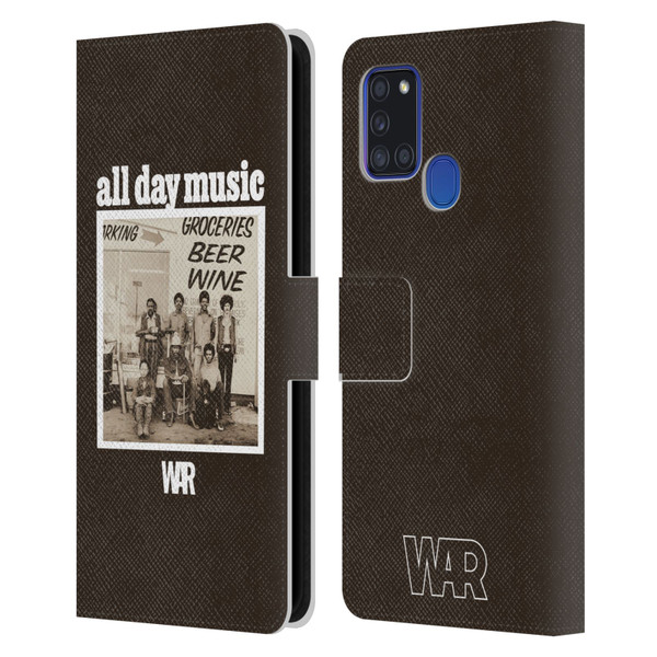 War Graphics All Day Music Album Leather Book Wallet Case Cover For Samsung Galaxy A21s (2020)