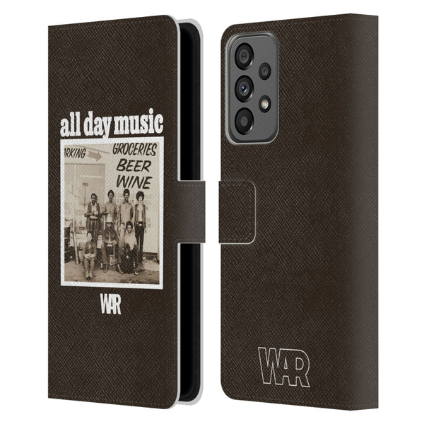War Graphics All Day Music Album Leather Book Wallet Case Cover For Samsung Galaxy A73 5G (2022)