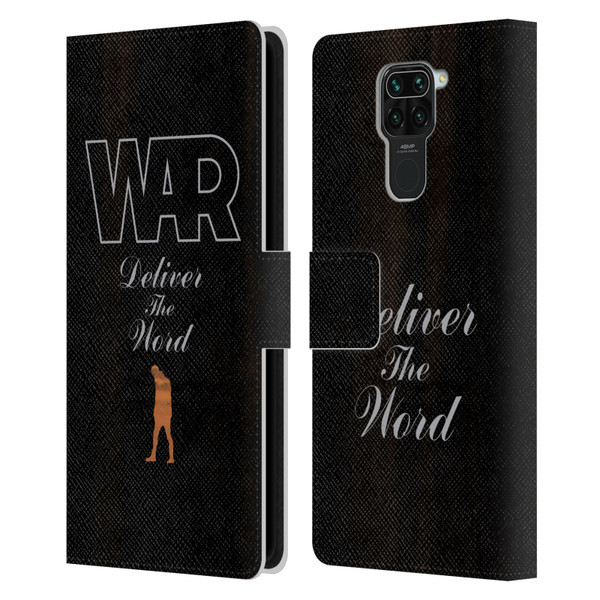 War Graphics Deliver The World Leather Book Wallet Case Cover For Xiaomi Redmi Note 9 / Redmi 10X 4G