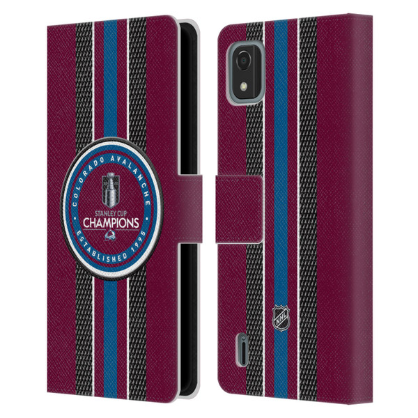 NHL 2022 Stanley Cup Champions Colorado Avalanche Puck Pattern Leather Book Wallet Case Cover For Nokia C2 2nd Edition
