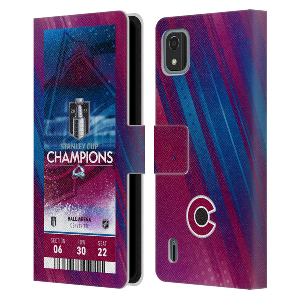 NHL 2022 Stanley Cup Champions Colorado Avalanche Ticket Leather Book Wallet Case Cover For Nokia C2 2nd Edition