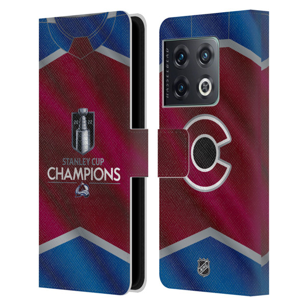 NHL 2022 Stanley Cup Champions Colorado Avalanche Jersey Leather Book Wallet Case Cover For OnePlus 10 Pro