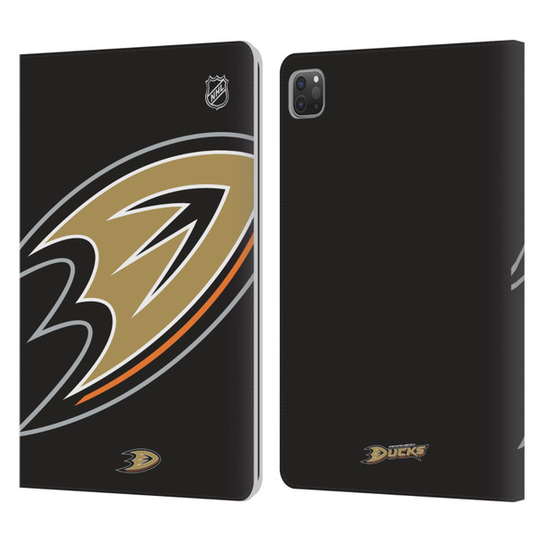 NHL Anaheim Ducks Oversized Leather Book Wallet Case Cover For Apple iPad Pro 11 2020 / 2021 / 2022