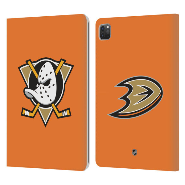 NHL Anaheim Ducks Plain Leather Book Wallet Case Cover For Apple iPad Pro 11 2020 / 2021 / 2022