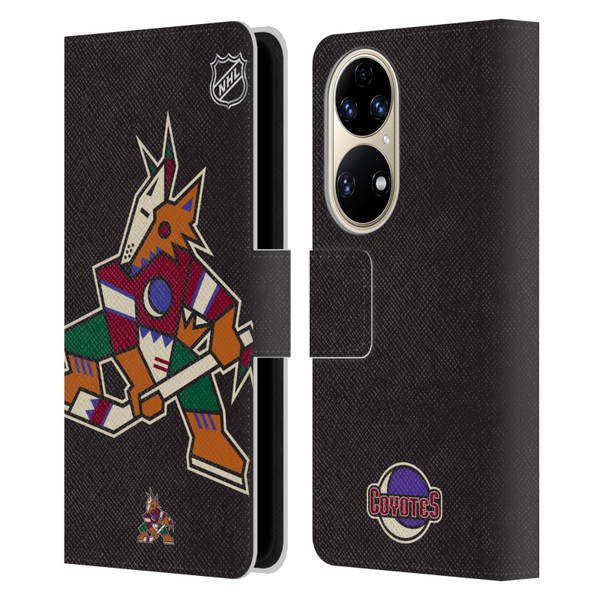 NHL Arizona Coyotes Oversized Leather Book Wallet Case Cover For Huawei P50