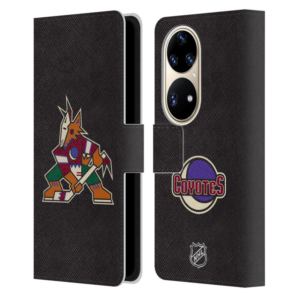 NHL Arizona Coyotes Plain Leather Book Wallet Case Cover For Huawei P50 Pro