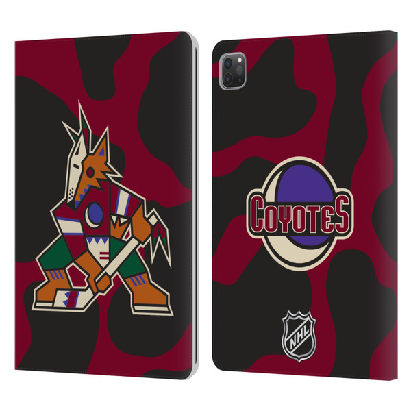 NHL Arizona Coyotes Cow Pattern Leather Book Wallet Case Cover For Apple iPad Pro 11 2020 / 2021 / 2022