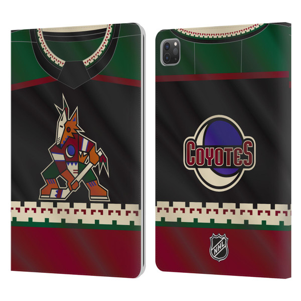 NHL Arizona Coyotes Jersey Leather Book Wallet Case Cover For Apple iPad Pro 11 2020 / 2021 / 2022