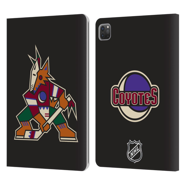 NHL Arizona Coyotes Plain Leather Book Wallet Case Cover For Apple iPad Pro 11 2020 / 2021 / 2022
