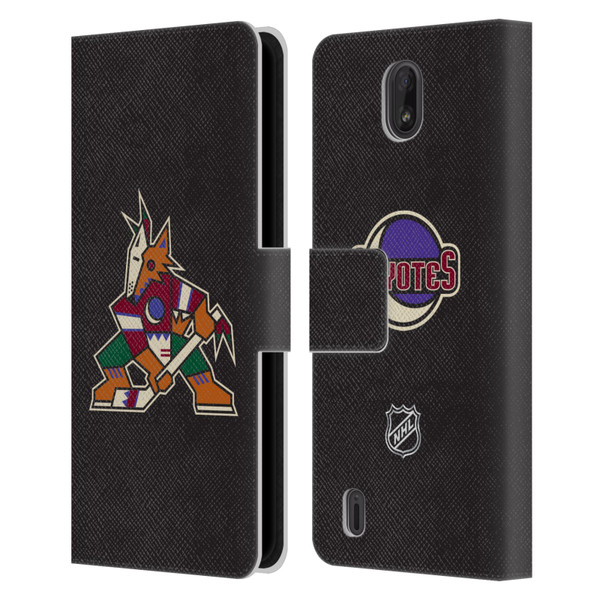 NHL Arizona Coyotes Plain Leather Book Wallet Case Cover For Nokia C01 Plus/C1 2nd Edition