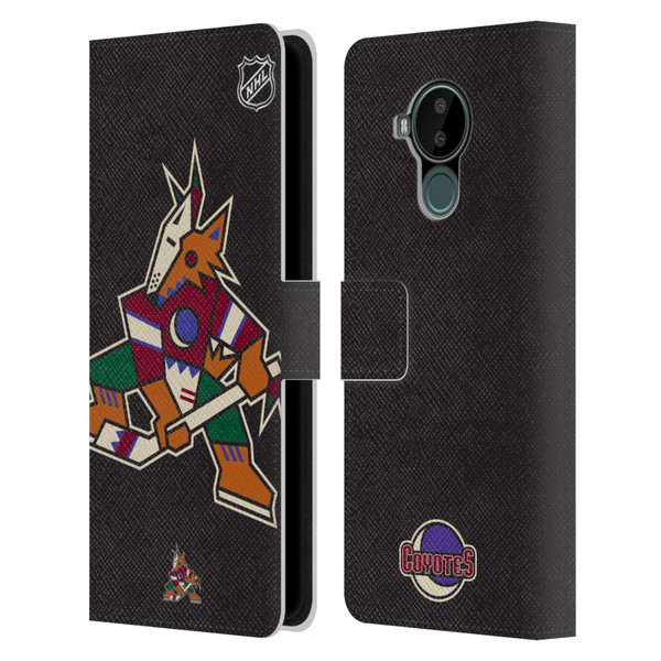 NHL Arizona Coyotes Oversized Leather Book Wallet Case Cover For Nokia C30