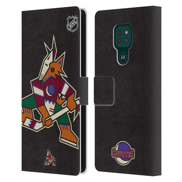 NHL Arizona Coyotes Oversized Leather Book Wallet Case Cover For Motorola Moto G9 Play