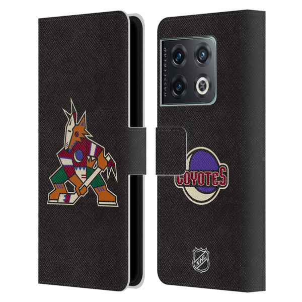 NHL Arizona Coyotes Plain Leather Book Wallet Case Cover For OnePlus 10 Pro