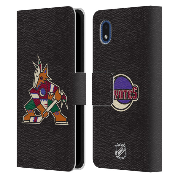 NHL Arizona Coyotes Plain Leather Book Wallet Case Cover For Samsung Galaxy A01 Core (2020)