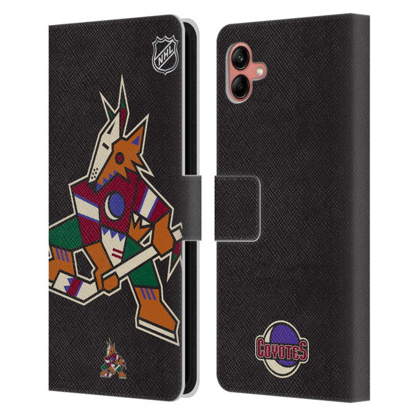 NHL Arizona Coyotes Oversized Leather Book Wallet Case Cover For Samsung Galaxy A04 (2022)