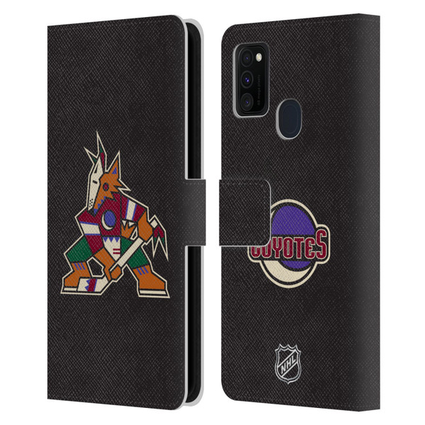 NHL Arizona Coyotes Plain Leather Book Wallet Case Cover For Samsung Galaxy M30s (2019)/M21 (2020)