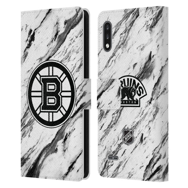 NHL Boston Bruins Marble Leather Book Wallet Case Cover For LG K22
