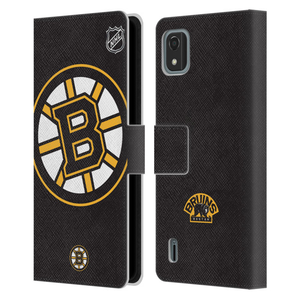NHL Boston Bruins Oversized Leather Book Wallet Case Cover For Nokia C2 2nd Edition