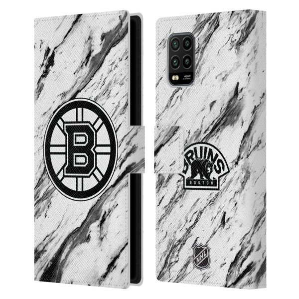 NHL Boston Bruins Marble Leather Book Wallet Case Cover For Xiaomi Mi 10 Lite 5G