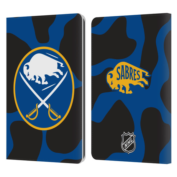 NHL Buffalo Sabres Cow Pattern Leather Book Wallet Case Cover For Amazon Kindle Paperwhite 1 / 2 / 3