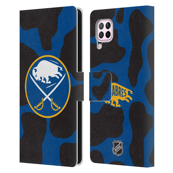 NHL Buffalo Sabres Cow Pattern Leather Book Wallet Case Cover For Huawei Nova 6 SE / P40 Lite
