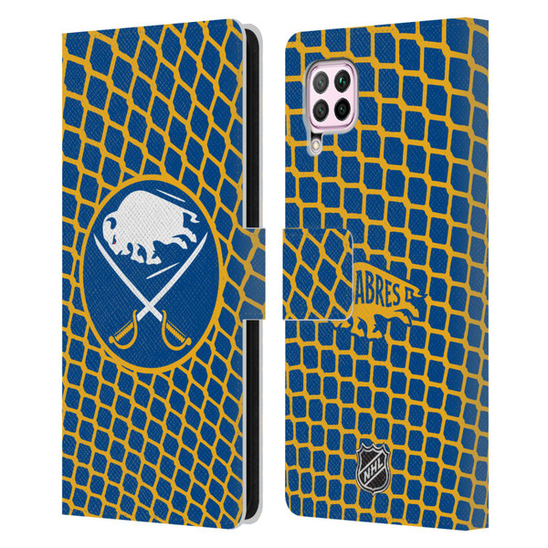 NHL Buffalo Sabres Net Pattern Leather Book Wallet Case Cover For Huawei Nova 6 SE / P40 Lite