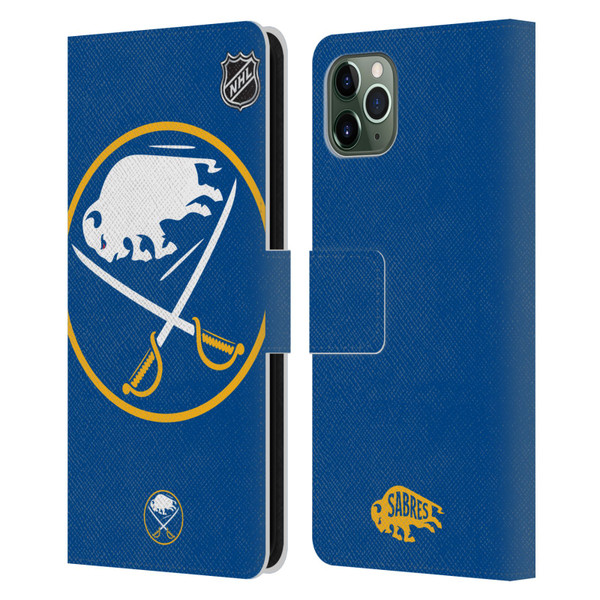 NHL Buffalo Sabres Oversized Leather Book Wallet Case Cover For Apple iPhone 11 Pro Max