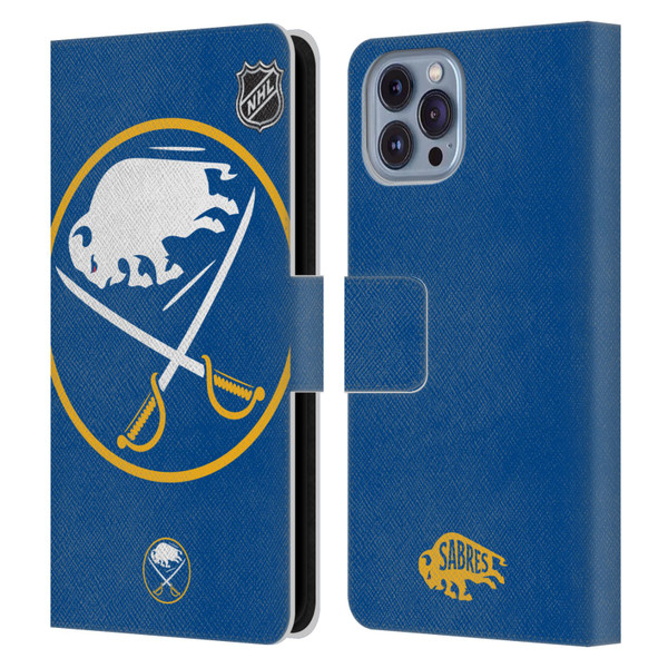 NHL Buffalo Sabres Oversized Leather Book Wallet Case Cover For Apple iPhone 14