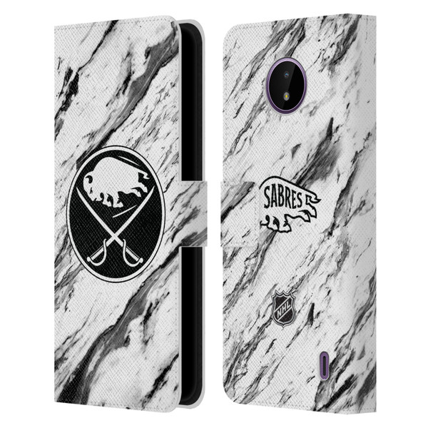 NHL Buffalo Sabres Marble Leather Book Wallet Case Cover For Nokia C10 / C20