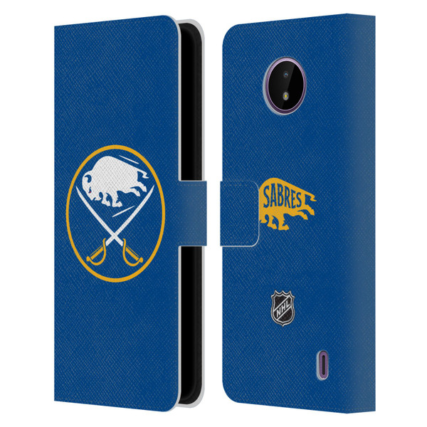 NHL Buffalo Sabres Plain Leather Book Wallet Case Cover For Nokia C10 / C20