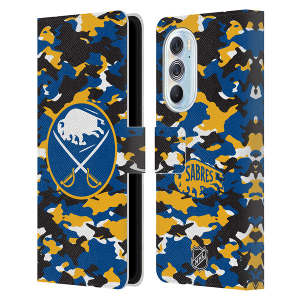 NHL Buffalo Sabres Camouflage Leather Book Wallet Case Cover For Motorola Edge X30