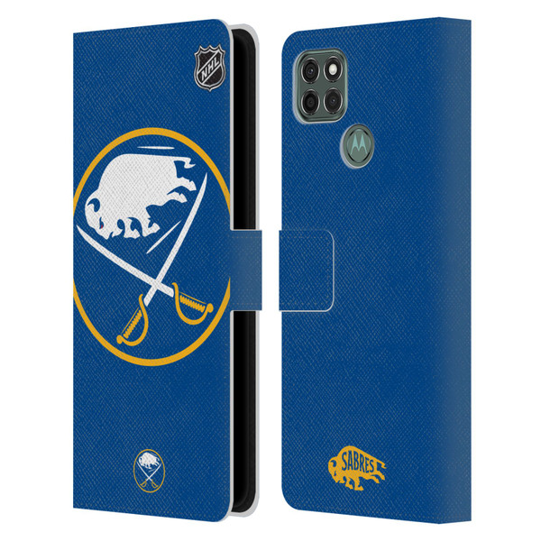 NHL Buffalo Sabres Oversized Leather Book Wallet Case Cover For Motorola Moto G9 Power
