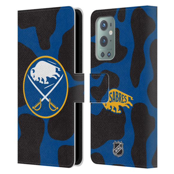 NHL Buffalo Sabres Cow Pattern Leather Book Wallet Case Cover For OnePlus 9