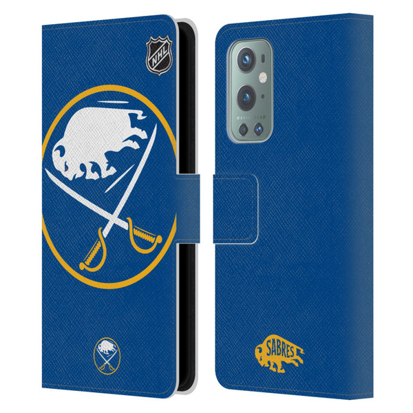 NHL Buffalo Sabres Oversized Leather Book Wallet Case Cover For OnePlus 9