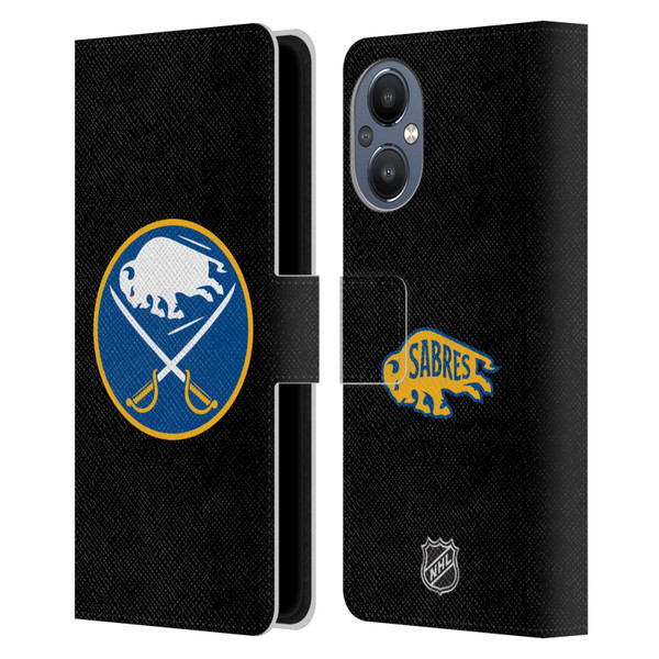 NHL Buffalo Sabres Plain Leather Book Wallet Case Cover For OnePlus Nord N20 5G