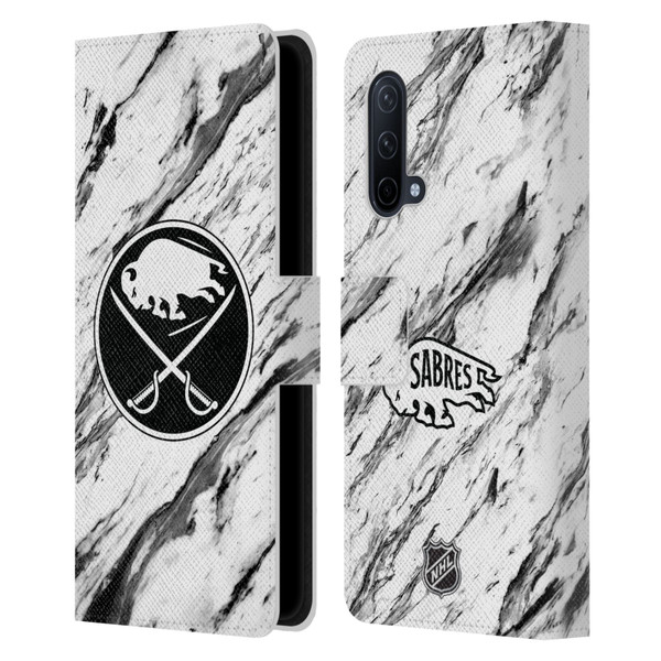 NHL Buffalo Sabres Marble Leather Book Wallet Case Cover For OnePlus Nord CE 5G