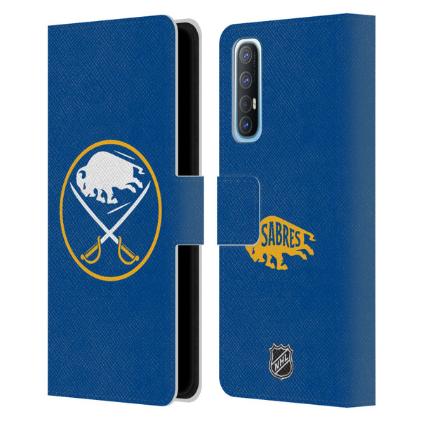 NHL Buffalo Sabres Plain Leather Book Wallet Case Cover For OPPO Find X2 Neo 5G