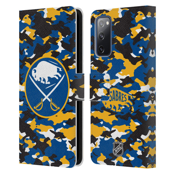 NHL Buffalo Sabres Camouflage Leather Book Wallet Case Cover For Samsung Galaxy S20 FE / 5G