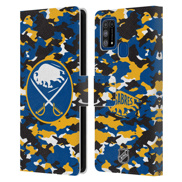 NHL Buffalo Sabres Camouflage Leather Book Wallet Case Cover For Samsung Galaxy M31 (2020)